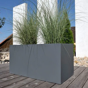 Уличный Бетонный Вазон Low1 60x30x30 см Серый 32л