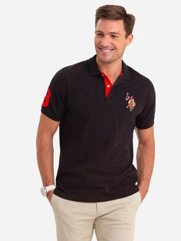 Поло довге чоловіче U.S.Polo Assn 113046-8800A(Black) 2XL Чорне (786667113672)
