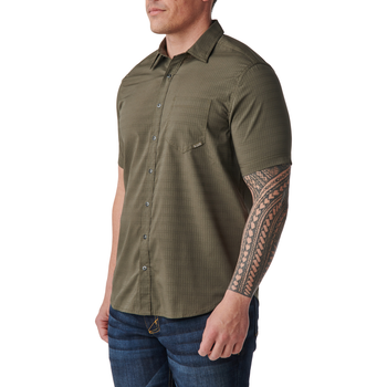 Сорочка тактична 5.11 Tactical Aerial Short Sleeve Shirt RANGER GREEN S (71378-186)