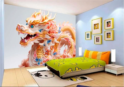 3D Фото Обои PHOTODECOR "Белый дракон"