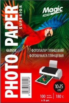 Глянцевая фотобумага 10x15, 180 г./м. Magic (500 листов)