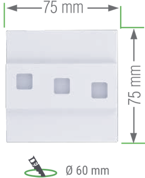 Лестничный светильник F&F LS-VWC Vika, 6000K 12VDC/1.2Вт 100Lm Dimmable білий