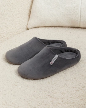 Тапочки домашние велюровые закрытые Графит Maybel 38-39 (3352_3)