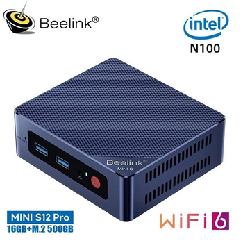 Мікрокомп'ютер Beelink Mini S12 Pro Mini PC Intel Alder Lake 12th gen N100, 16GB+500GB