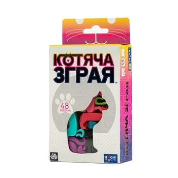 Детская игра головоломка Fun Games 48 головоломок 12 фигурок котов пластиковая многоуровневая цветная (558586)
