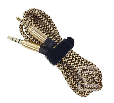 Кабель Ewell Audio 3.5 мм, 4pin M/M 1.5 м, в оплетке, золотистый (EW630)