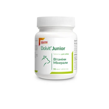 Кормовая добавка Dolfos Dolvit Junior комплексная витаминно-минеральная для щенков и собак мини 90 т 127-901