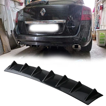 Накладка на задній бампер Renault Laguna акулі плавці канарди універсальна чорного кольору