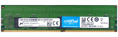 Серверная оперативная память Crucial DDR4 4GB 2666MHz RDIMM PC4-2666 (CT4G4RFS8266.9FE1)