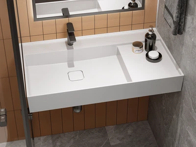 Умивальник підвісний MIRAGGIO SOUL 14,5*90*52,5 Глянець Білий 8813319