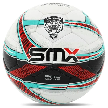 Мяч футбольный профессиональный №5 SOCCERMAX (PU, Белый-Красный) (FB-5049_Белый-Красный)