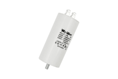 Конденсатор CBB60-E 45 мкФ, 450 В, Whicepart (клеммы + болт)
