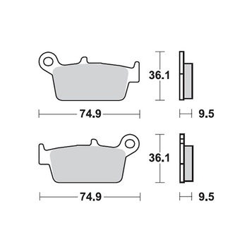 Колодки гальмівні задні Moto-Master 091821, Honda CR80/85, CR125/250/500
