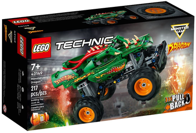 Zestaw klocków LEGO Technic Monster Jam Dragon 217 elementów (42149) (955555903972055) - Outlet