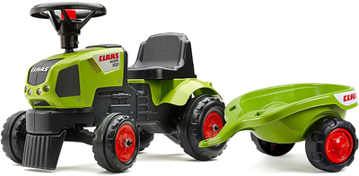 Traktor dziecięcy Falk Claas Axos z przyczepą Zielony (3016200101222)