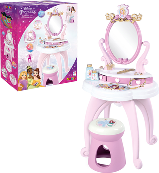 Stolik z lustrem Smoby Disney Princess Fryzjer 2 w 1 (3032163202509)