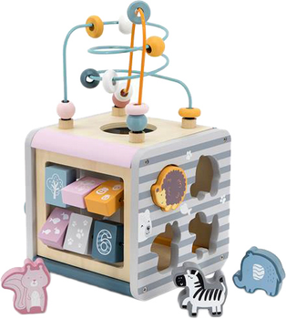 Drewniana kostka edukacyjna Viga Toys PolarB 5 w 1 (6971608440304)