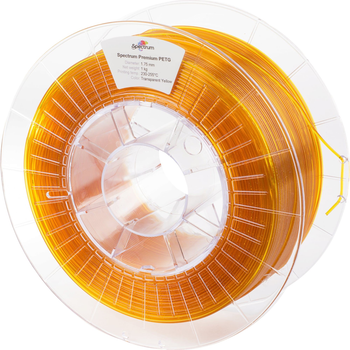 Filament do drukarek 3D Spectrum Premium PET-G 1.75 mm 1000 g Przezroczysty żółty (5903175657664)