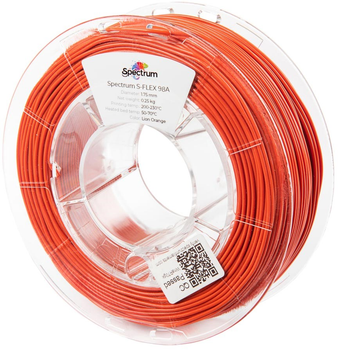 Filament do drukarek 3D Spectrum S-Flex 98A 1.75 mm 250 g Pomarańczowy Lew (5903175652812)