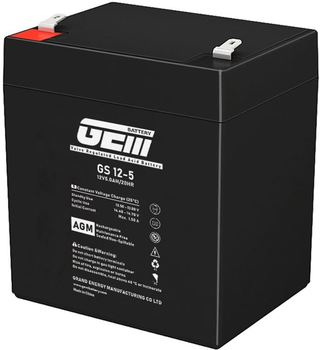 Аккумуляторная батарея GEM Battery GS 12-5 AGM 12V 5.0A Black (GS 12-5)