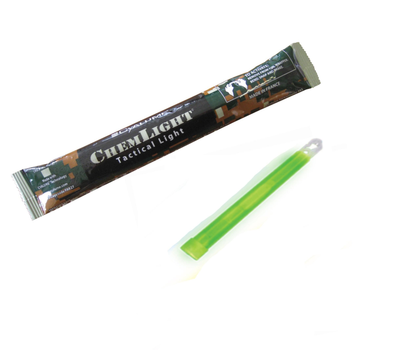 Химический источник света (ХИС) Cyalume ChemLight 6" Green 12 часов