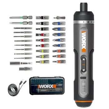 Аккумуляторная отвертка Worx WX242 с насадками и пластиковым кейсом