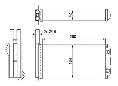 Теплообмінник, система опалення салону NRF 52220 NRF (52220)