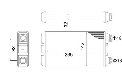 Теплообмінник, система опалення салону NRF 54312 NRF (54312)