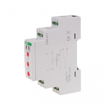 Обмежувач потужності F&F OM-611 1NO 230V/8А (0,5-5А) підкл.через трансформатор
