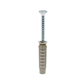 Дюбель 6х30 ПП с саморезом ⌀4,5х40мм цинк (1шт.) [CM06522] M5 Combitech БДК