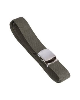 Ремень тактический Mil-Tec 130см Олива 38mm Web belt Silver buckle (13115001-130)