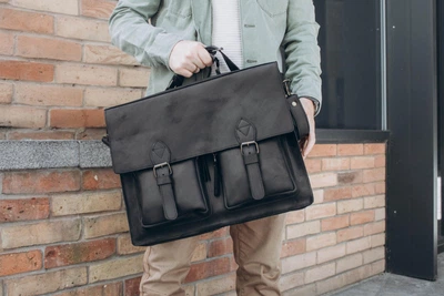 Кожаный портфель мужской для ноутбука 15 дюймов
