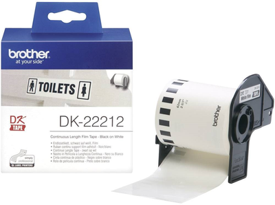 Стрічка для етикеток Brother DK22212 62 мм x 15.24 м White/Black