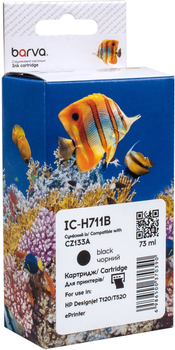 Картридж Barva совместимый с HP 711 (CZ129A/CZ133A) 73 мл Black (IC-H711B)