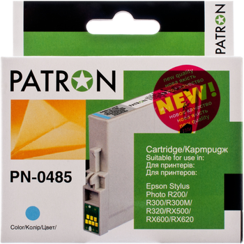 Картридж Patron совместимый с Epson T0485 (C13T04854010) 460 стр Light Cyan (PN-0485)