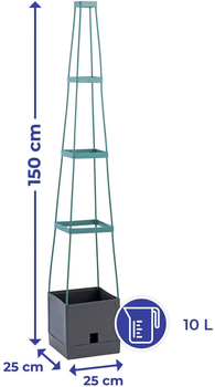 Горщик Maximex з опорами для вирощування томатів і витких рослин 150 см (4008069025909)