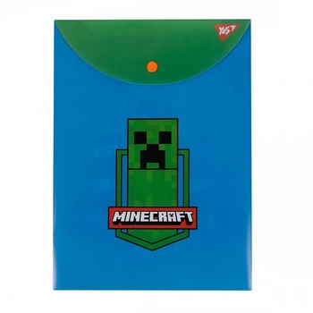 Папка-конверт на кнопці вертикальна YES Minecraft A4 (492078)