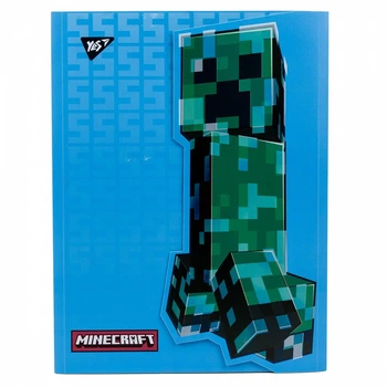 Папка-органайзер із фігурним клапаном на липучці YES Minecraft A4 (492105)