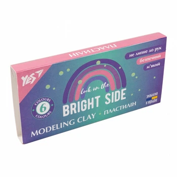 Пластилін YES Glamour 6 кольорів 120г (540640)