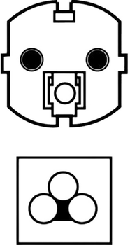 Kabel zasilający Logo CEE7 - IEC-C5 230V 2 m Czarny (8590274819313)