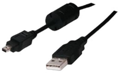 Kabel Logo do Fuji 2.0 USB Type-A - 4-pin M/M 1.8 m Czarny (8590274311787)