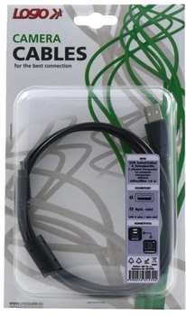 Kabel Logo do Minolta 2.0 USB Type-A - 8-pin M/M 1.8 m Czarny (8590274311794)