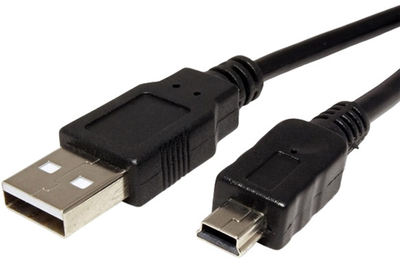 Kabel Logo USB 2.0 USB Type-A - mini USB M/M 1.8 m Czarny (8590274092457)