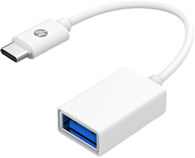 Kabel HP On-The-Go 3.0 USB Type-C - USB Type-A M/F 0.15 m Biały (6972431711043)