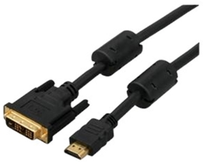 Kabel Logo Video DVI 18+1 - HDMI M/M 2 m Czarny (8590274288171)