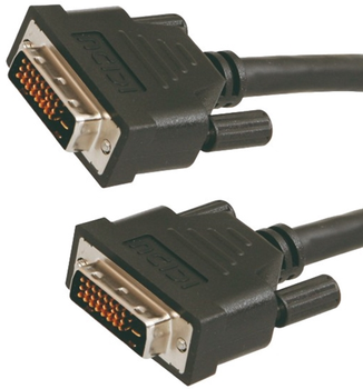 Kabel Logo Video DVI 24+1 - DVI 24+1 M/M Dual link 3 m Czarny (8590274336278)