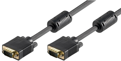 Kabel Logo Video SVGA D-sub - SVGA D-sub M/M Pozłacane konektory 2 m Czarny (8590274819207)