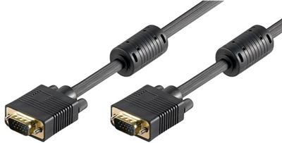 Kabel Logo Video SVGA D-sub - SVGA D-sub M/M Pozłacane konektory 3 m Czarny (8590274819238)