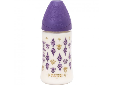 Пляшечка з 3-х позиційною соскою Couture, Suavinex (фіолетовий), 270 мл
