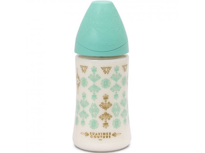 Пляшечка з 3-х позиційною соскою Couture, Suavinex (зелений), 270 мл